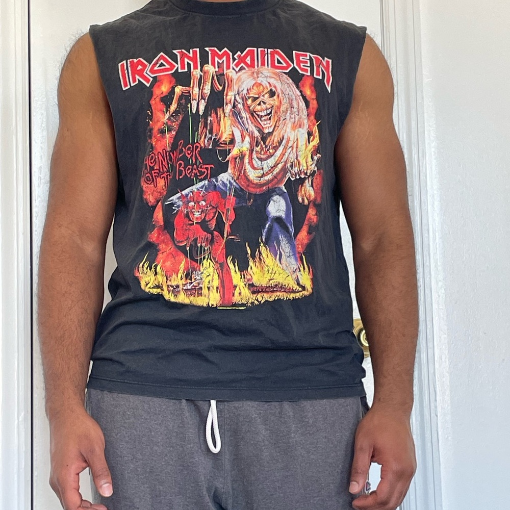 Black and Red Graphic Tank Top